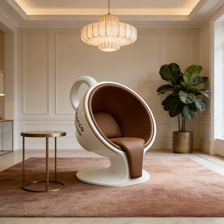 Chaise de tasse à café en fibre de verre
