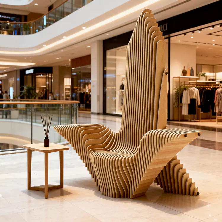 Fauteuil d'appoint sculpture à dossier haut paramétrique